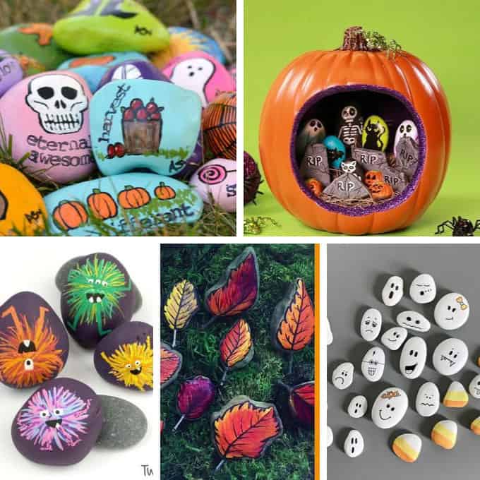 halloween painted rocks 