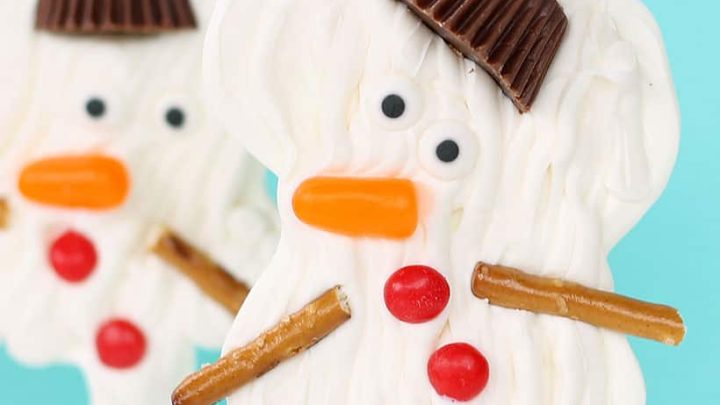 Grandmama's Goodies Snowman Lollipop Mold – Christmas Chocolate Candy Or Soap Mold With Instructions (Food Grade PETG Plastic)