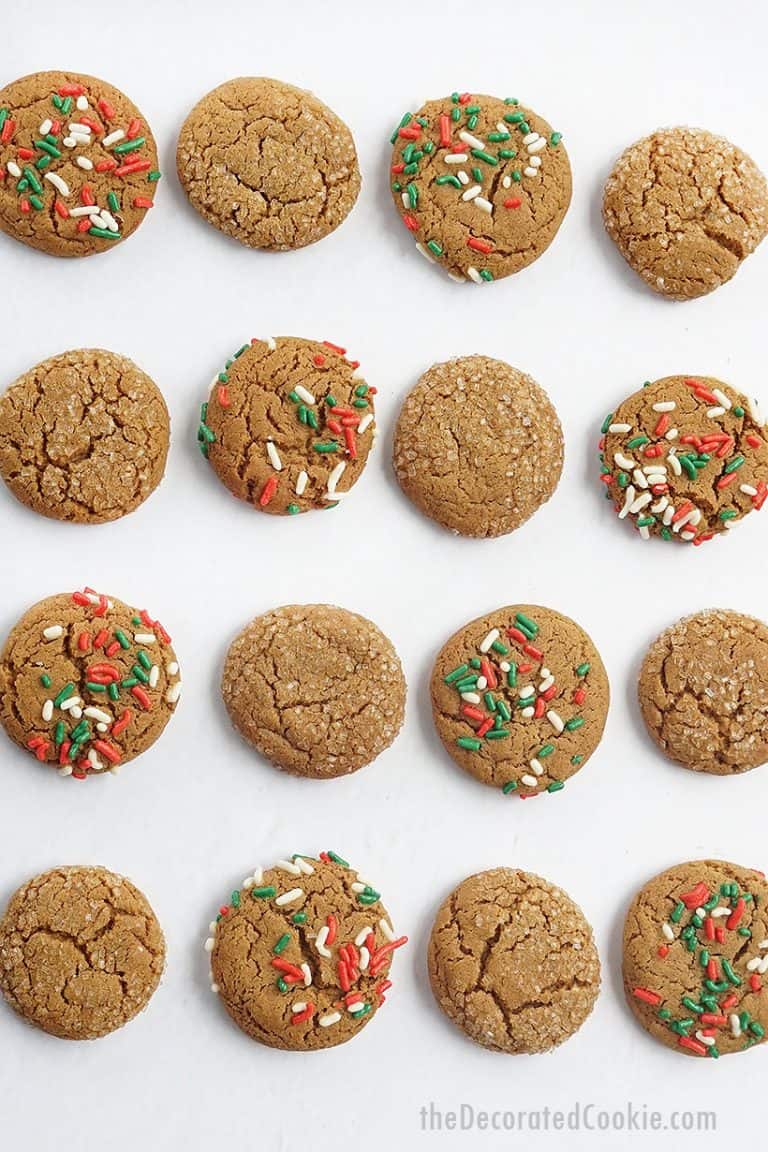 SOFT MOLASSES COOKIES Chewy, spiced, ginger Christmas cookies.