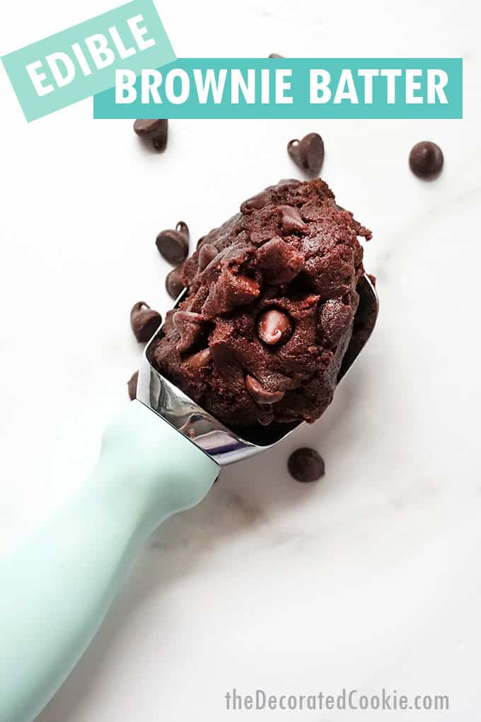 scoop of edible brownie batter 