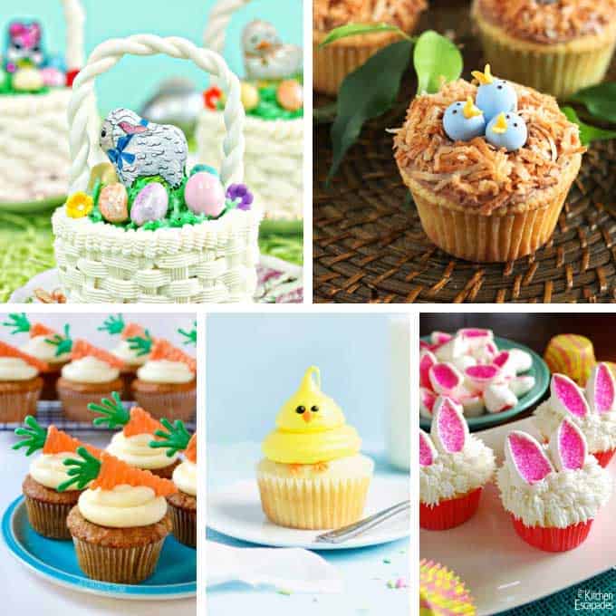 20 EASTER CUPCAKES -- The BEST ideas for Easter treats.