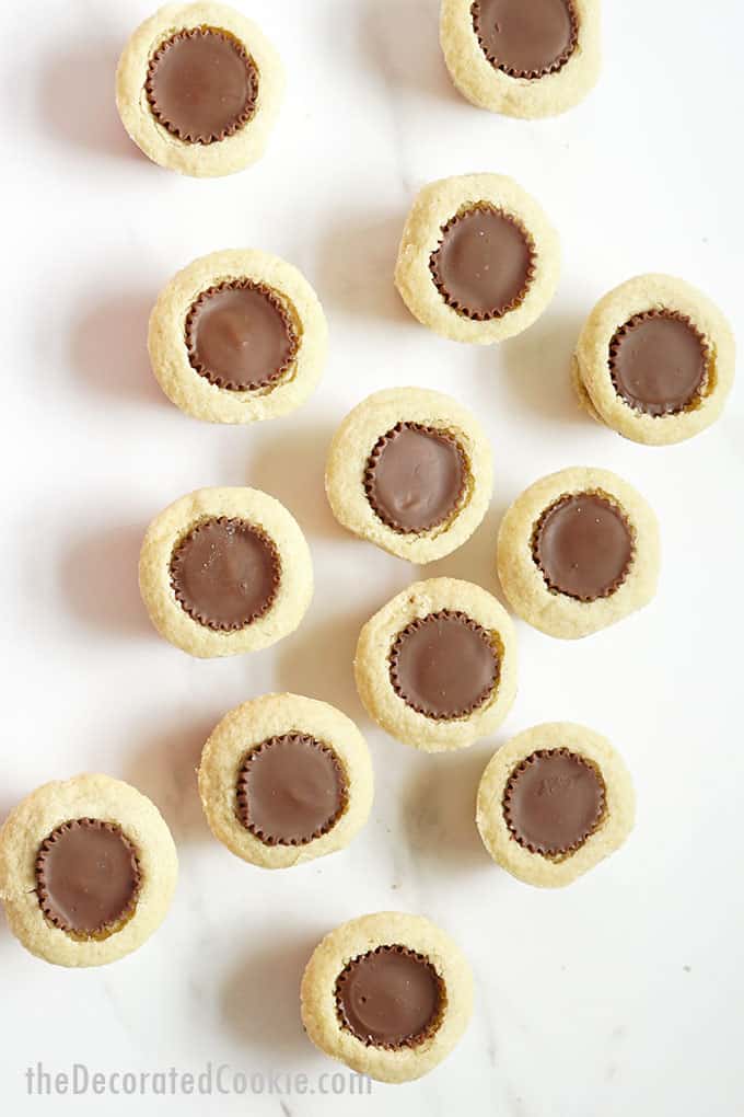 gluten free sugar cookies with REese's peanut butter cups 