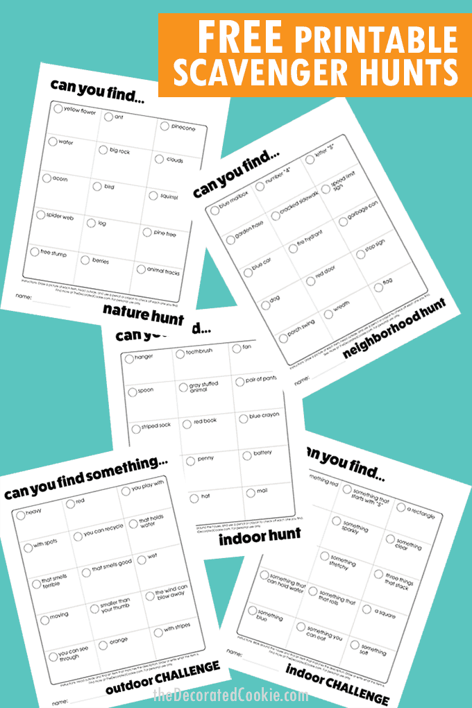 Editable Scavenger Hunt Template