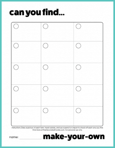 SCAVENGER HUNT PRINTABLES -- free printable ideas for kids