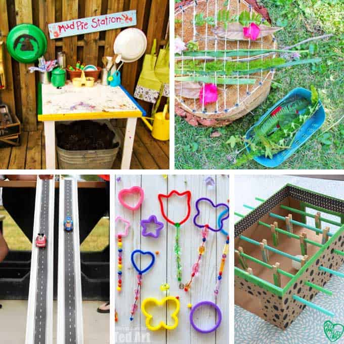 collage of fun summer activities for kids 