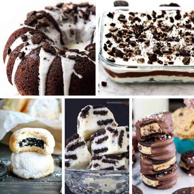 oreo desserts collage