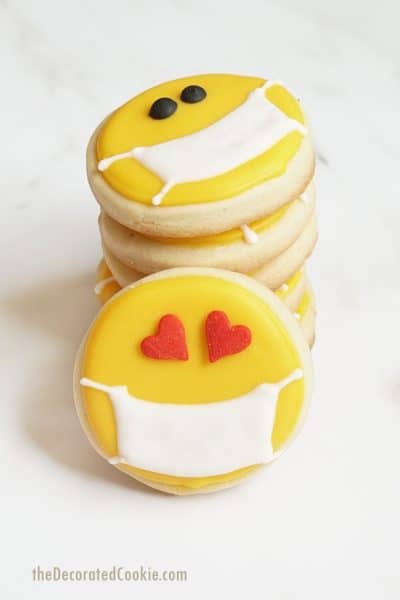 mask emoji cookies