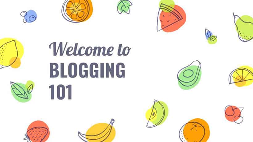 blogging 101 slide