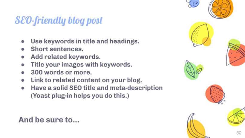 seo a blog post presentation