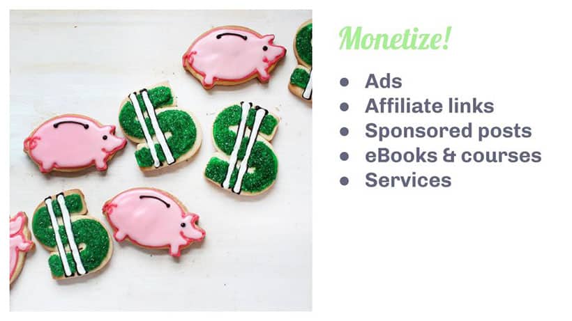 how to monetize a food blog