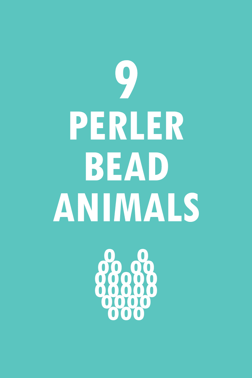 PERLER BEAD ANIMALS-- Easy, free animal melty beads ideas.